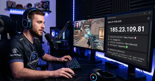 Streamer voulant connaitre son adresse IP