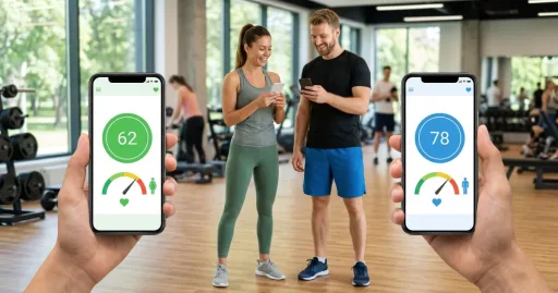 Une homme et une femme calcul leur poids idéal